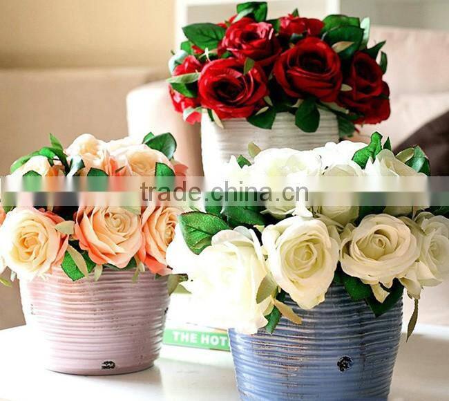 Home& wedding decoration silk rose flowers artificial flower