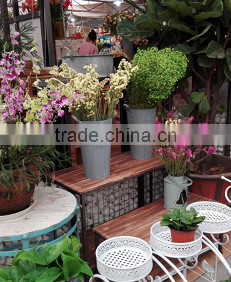 Wholesale custom table centerpiece big metal flower vases for wedding decoration