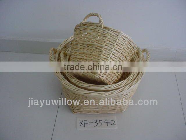 Natural empty bread baskets wholesale with neat liner