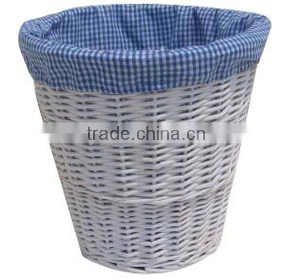 Handmade natural wicker desktop trash can