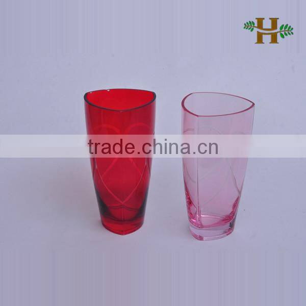 Chinese Manufacturer Green Rectangular Glass Vase Square Glass