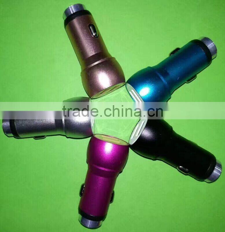 New itme promotional portable torch shape usb car charger