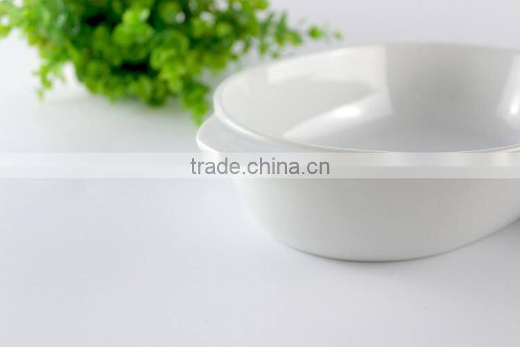 Hospitality hotel supply baking accessories ceramic deep baking tray