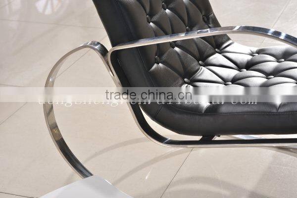 leather cheap rocking chairs BY2619 for livingroom Italy style