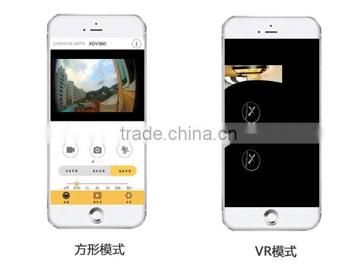 Newest Fashion 360 degree Full-Viewing sport dv camera 220 degree Fisheye Super wildangle Lens action camera