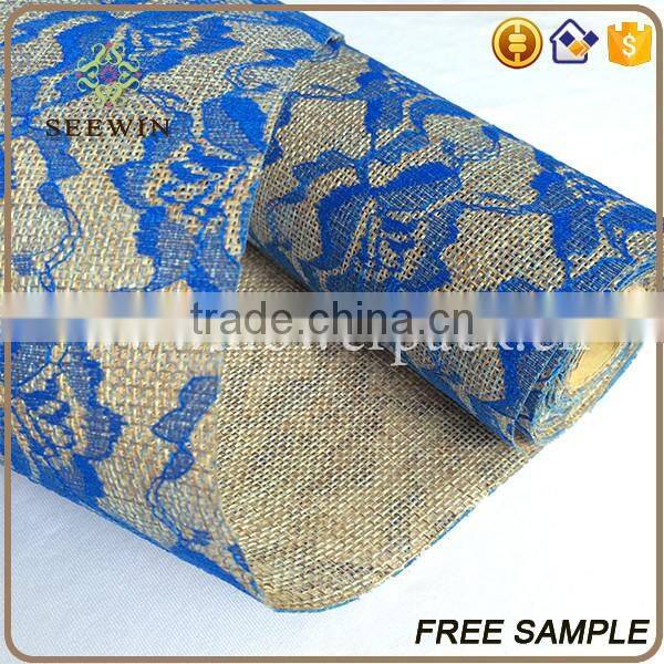 Awards Banquet table runner polyester jute fabric