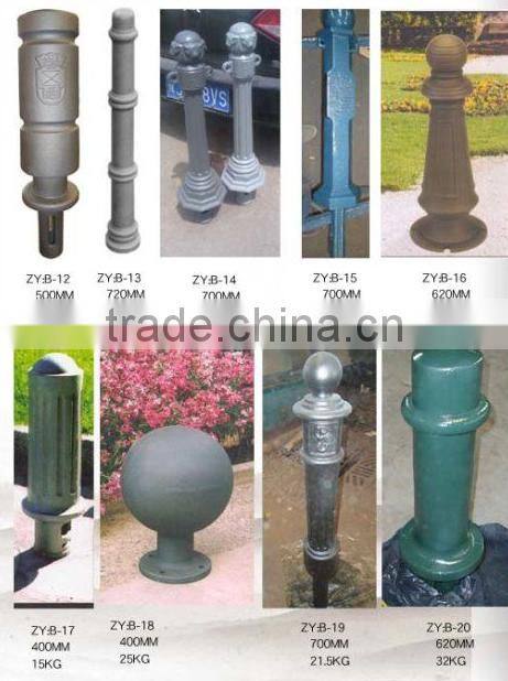Hengsheng parking barrier traffic barrier cast iron steel fixed bollards