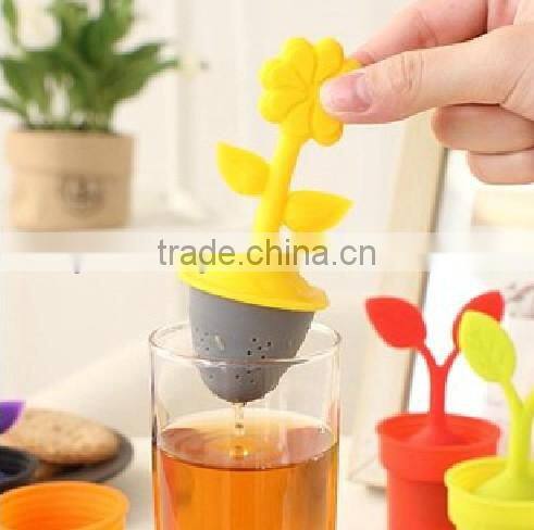 custom flower shaped silicone tea infuser