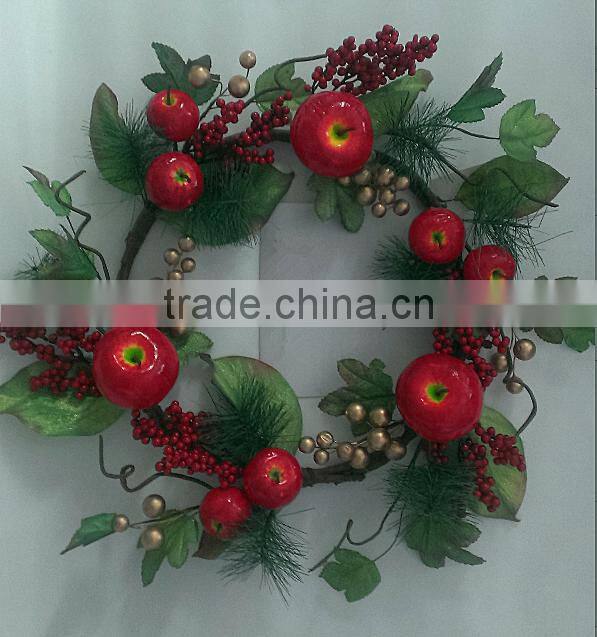 Red apple stick personalized artificial plastic Christmas indoor ornament