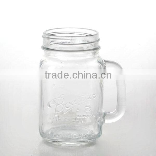 Glass mason jar with decal 5153