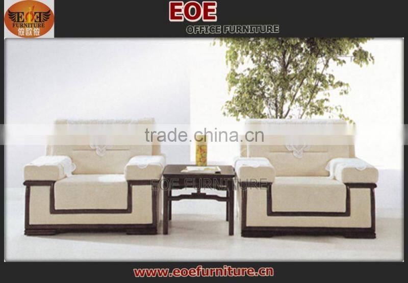 White fabric antique restaurant sofa