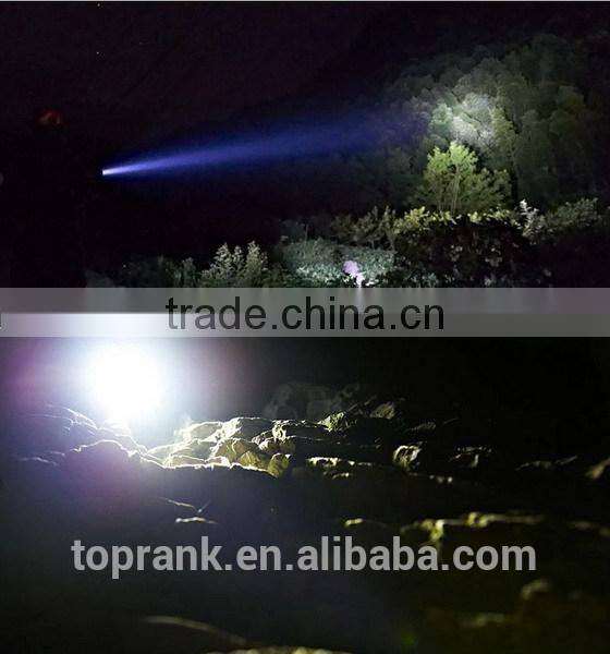 TOPRANK high power LED flashlight torch LED; Aluminium Tactical flashing, High Lumen Torch for outdoor use