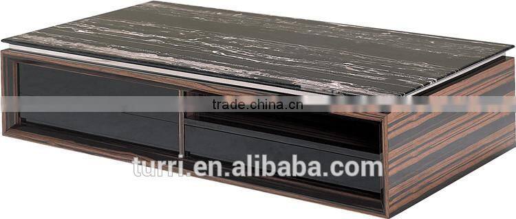 luxury marble top corner table, sofa side table for living room furniture