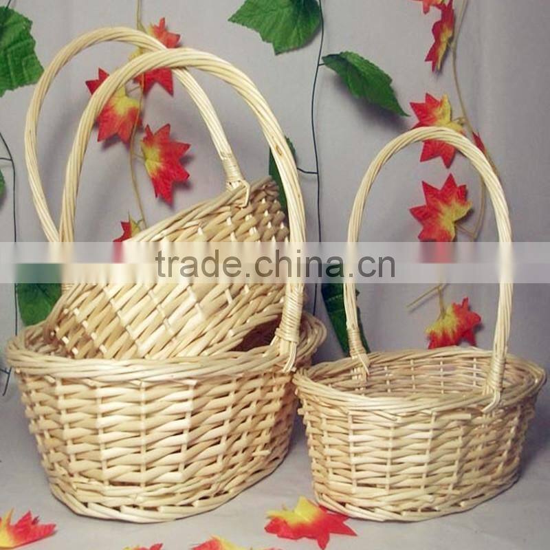 hot sale willow wicker gift basket for wedding decorations