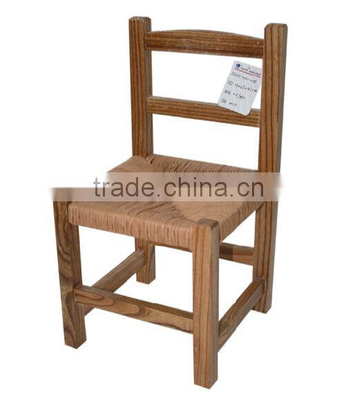 Latterback Woven Rush Seat Rustic Wooden Chair