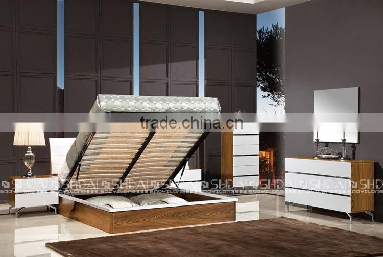 Wooden sex bed, double bed design furniture, latest double bed designs