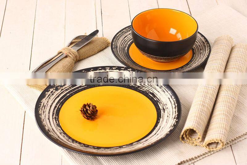18pcs antique glazed dinner set ceramic