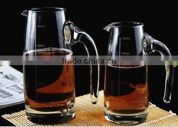 vertical stripes cold water glass drinking glass with handle