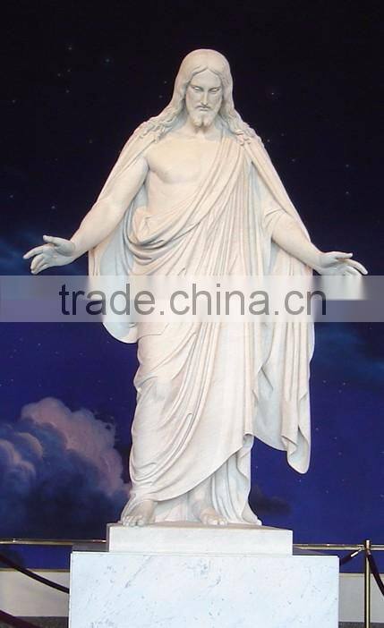outdoor garden decoration hand carved marble jesus statue for sale