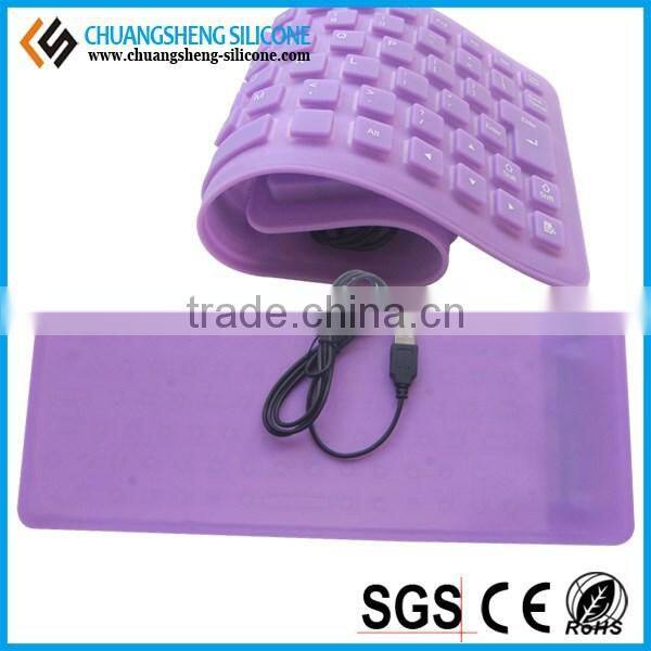 TRANSPARENT WATERPROOF DUSTPROOF SILICONE USB COMPUTER KEYBOARD