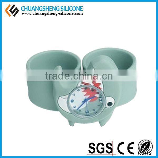 Kid silicone LED digital slap watch for Christmas