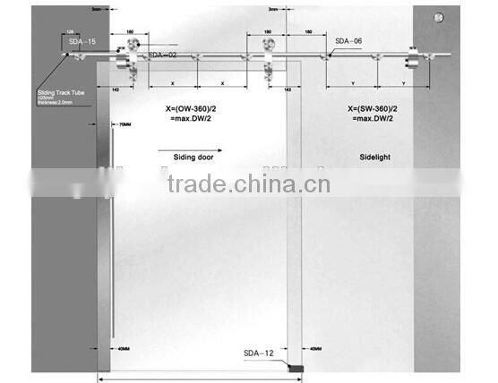 Guangzhou JINXIN 1200mm sliding glass shower doors with toughened safety glass