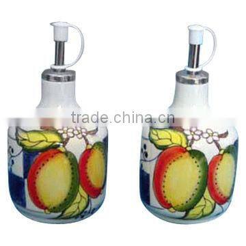 ceramic olive bottle