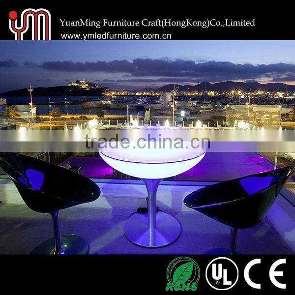 Hight Quality PE Materail Led Illuminated Cocktail Table