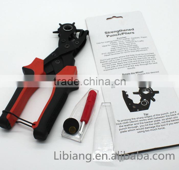 Revolving Carbon Steel Leather Punch Pliers