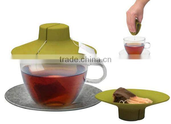 As Seen On TV Food GradeTea Bag Buddy cup silicon lid cover
