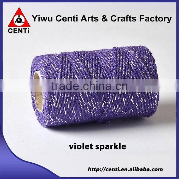 Quality silver sparkle coloured original cotton bakers twine