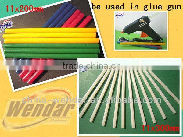 6 pieces transparent hot melt glue stick 7mm x 100mm size,hot melt glue stick