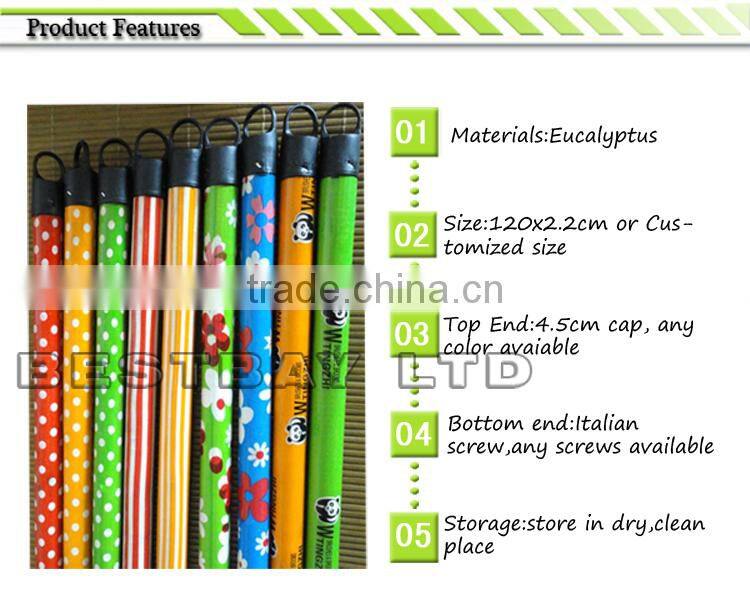 Different PVC designs wooden broom handle,mop handle,brush handle