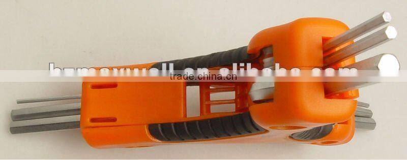 9pc Foldable Hex Key Wrench Set