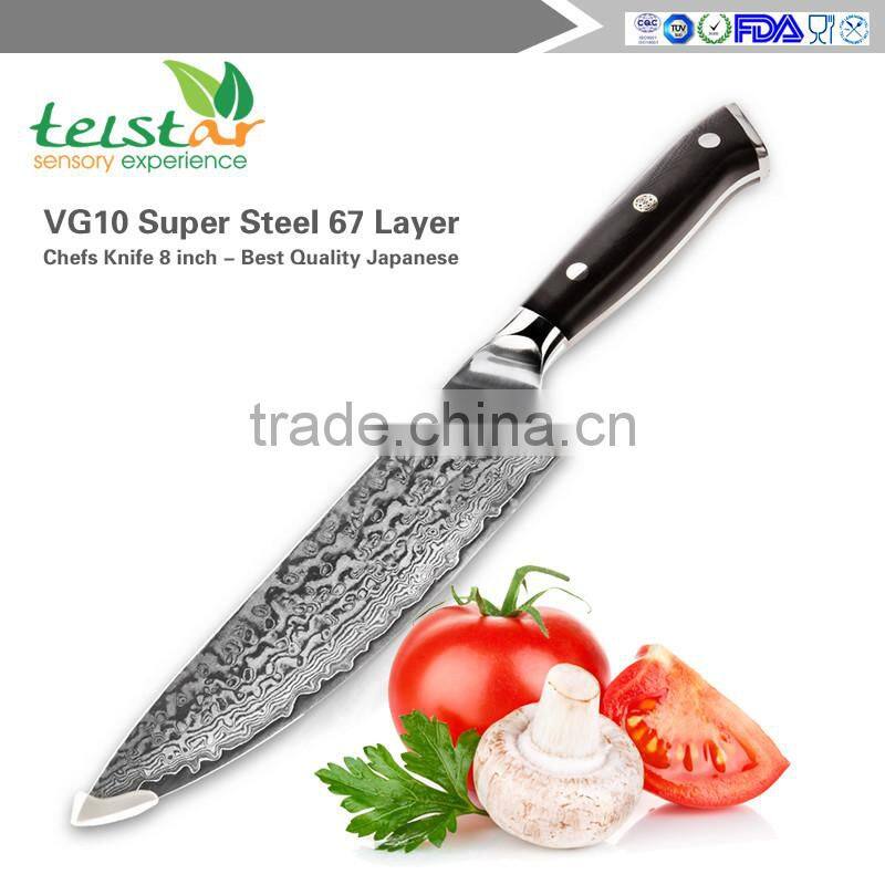 Chefs Knife 8 inch - Best Quality Japanese VG10 Super Steel 67 Layer High Carbon Stainless Steel-Razor Sharp