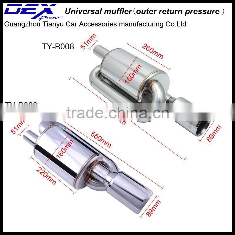 outer return pressure universal racing muffler