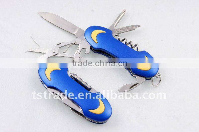 2014 Stainless steel multi function hunting pocket knife with LED light K5011SG40