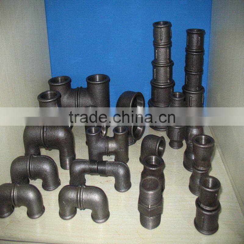 Black malleable iron pipe fittings socket