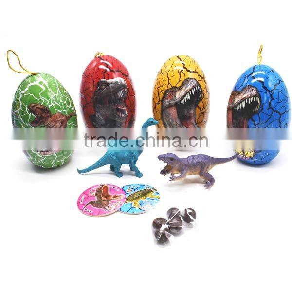 Chocolate Peanut Candy with Dinosaur Toys in Surprise Dinosaur Egg Toy Candy