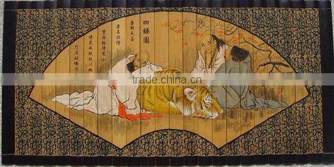 bamboo carving (five heroes)