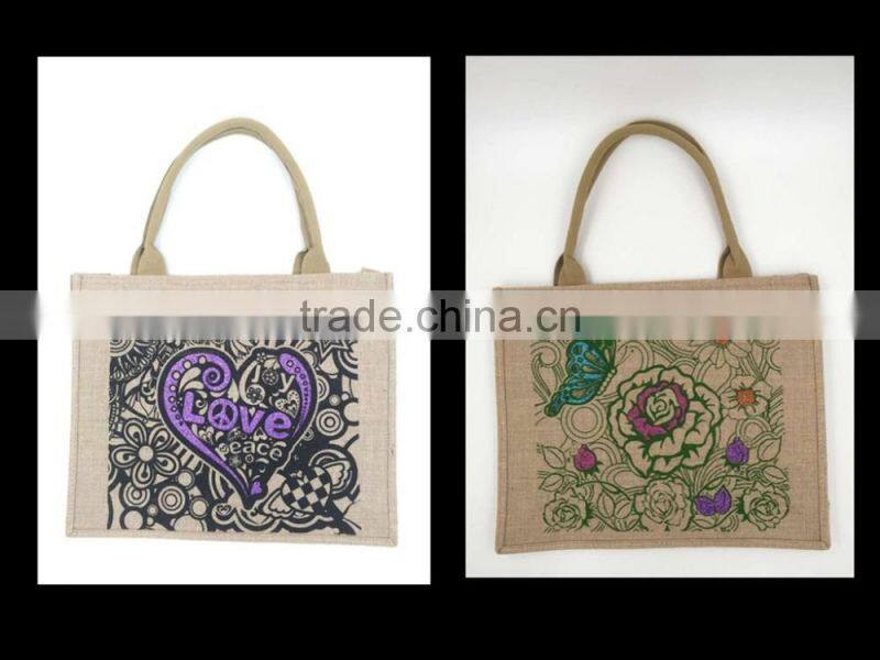 jute fabric shopping bag tote sack jute bag manufactory