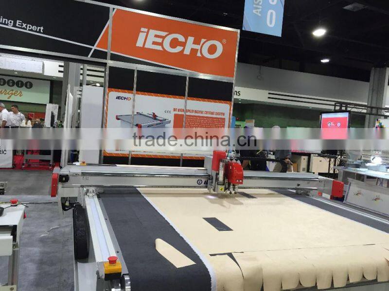 IECHO Leather Car Seat Cover Cutting Machine with Electric Oscillating knife