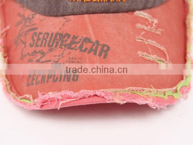 New Style Distressed Washed Denim Sport Cap With Your Own Design