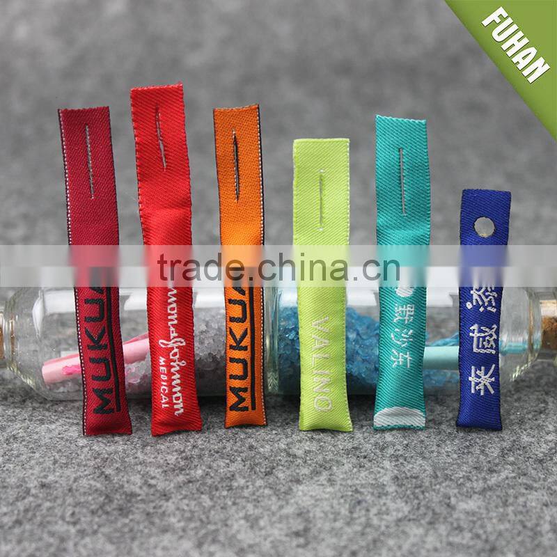 Woven Zipper Puller Design With Logo For Clothes