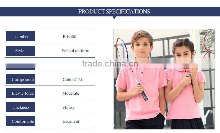 New Design Pink Color Cotton Polo Shirt For Students Wear