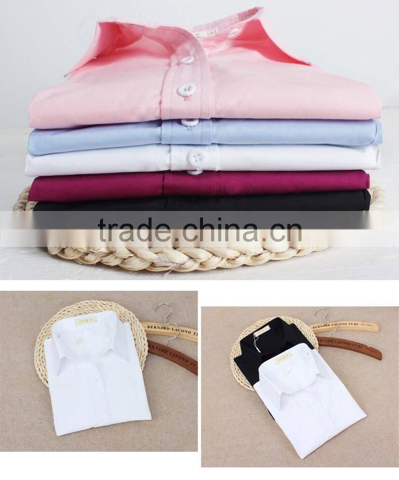SZXX Hot Wholesale Womens Lady Pink Office Blouse Shirts