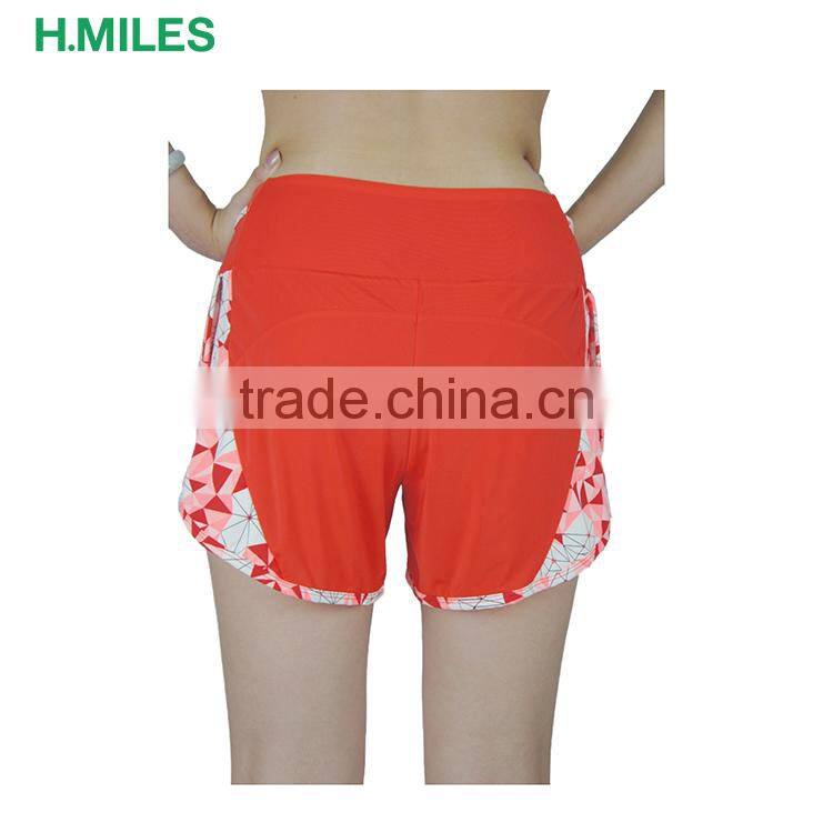 Custom Hot Sexy orange womens sport shorts for running