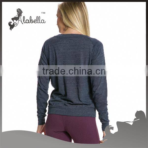Women yoga fitness wear popular long sleeve running shirt