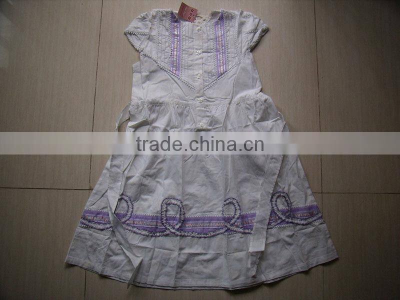 little girl's overstock dress girl's cotton dress cute stock dress