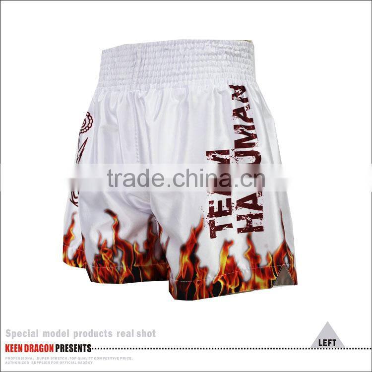Customized 100%Polyester Satin MMA Muay Thai Fight Shorts